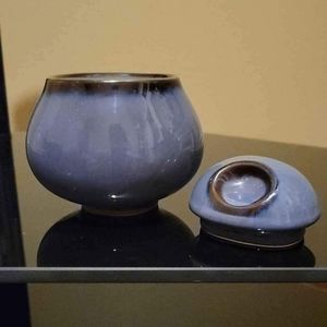 Blue Sango Sugar ceramic container